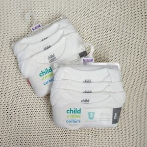 Carter's Child of Mine short-sleeve white bodysuits NEW